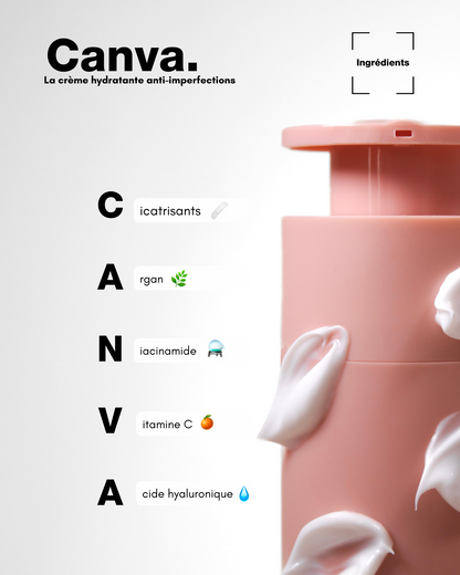 CANVA - Crème hydratante visage anti-imperfections
